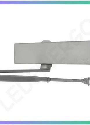 Дотягувач дверний cisa professional plus2 сірий з фіксацією до 80 кг для дверей
