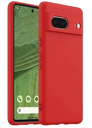 Чехол fiji full soft premium для google pixel 7 противоударный бампер с микрофиброй red