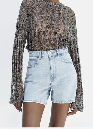 Zara блакитні джинсові шорти бермуди 38 розмір