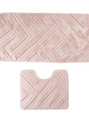 Набор ковриков для ванной soft arches 2 штуки 40×50 / 50×80 см хлопковых бежевый