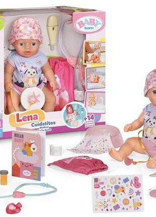 Лялька baby born – лена у лікаря (36 см, з аксес.) лялька бебі борн пупс baby born zapf creation mga