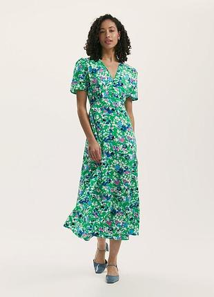 Новое платье-миди finery nieve green floral большого размера