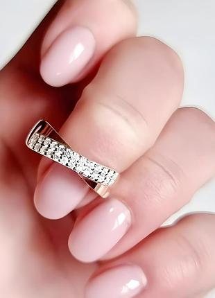 Серебряная кольца с золотом