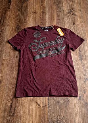 Мужская уникальная футболка superdry с большим лого оригинал