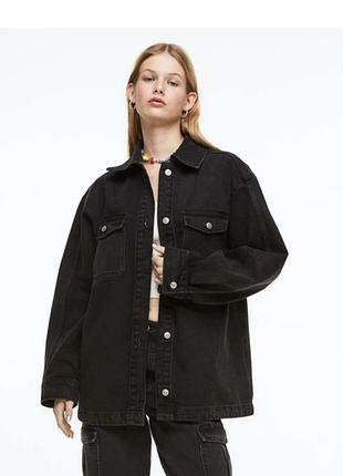 Джинсова куртка -сорочка  оверсайз h&m нова.
