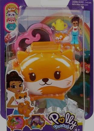 Игровой набор polly pocket pet connects fox (gyv99) от mattel,