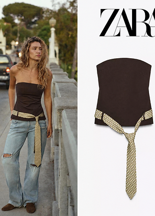Топ бандо корсет zara
