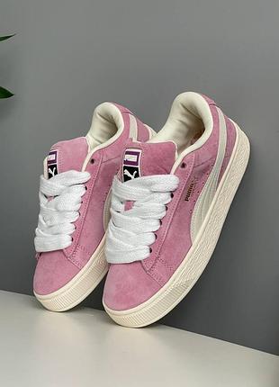 Женские кроссовки puma suede xl grape mist warm white