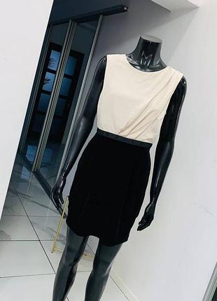 Комбинированное платье topshop с вельветовой юбкой (uk 12)