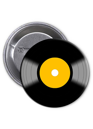 Значок retro vinyl record | вінілова платівка вініл (02)