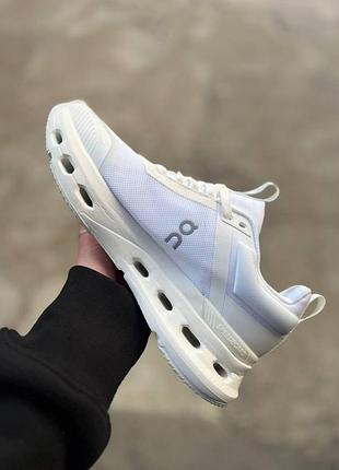 Женские белые кроссовки loewe on cloudnova uq white glacier х лойве 40