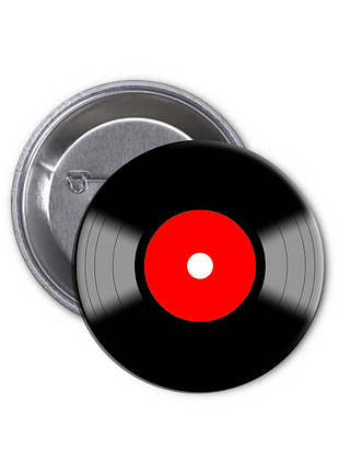 Значок retro vinyl record | вінілова платівка вініл (04)