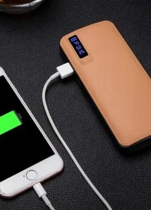 Повербанк со встроенной зарядкой 50000 mah, повербанк с фонариком с дисплеем, павер банк универсальный wx-88