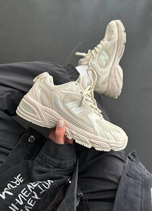 Бежевые кроссовки унисекс new balance 530 beige cream х нью беланс 44