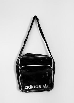 Adidas сумка через плече месенджер чорна вінтаж