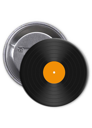 Значок retro vinyl record | вінілова платівка вініл (07)