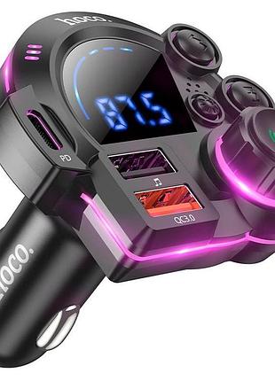 Азу fm модулятор hoco dfm01 legend 20w+qc3.0 (2usb-a/1c) black