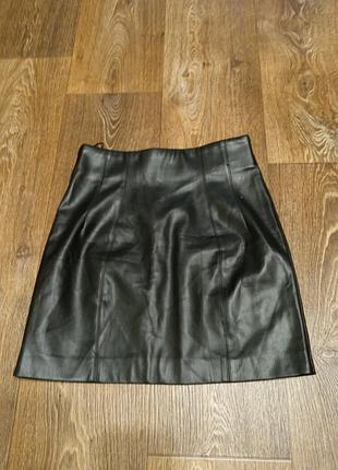 Кожаная юбка zara