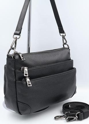 Сумка женская кожаная leather 8269 black