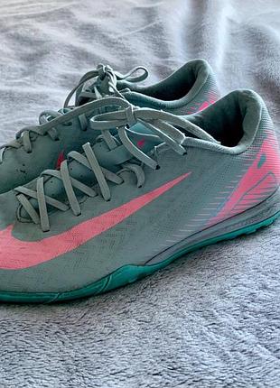 Сороконіжки nike air zoom vapor 16 tf academy turquoise/pink fq8449-301 40 розмір 25 см