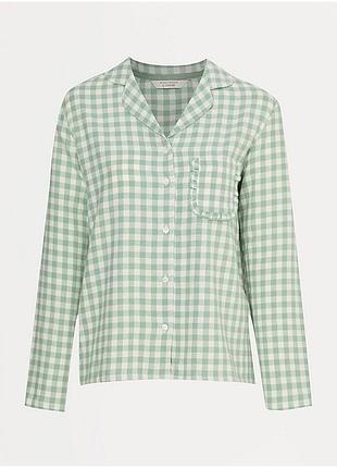 Жіноча піжамна сорочка george (asda) | зелено-біла клітинка | розмір 10 (s/m)