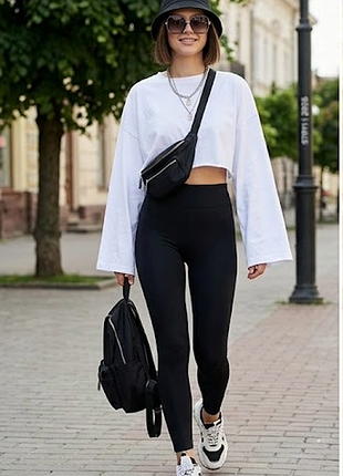 Трендовые лосины в рубчик ( стрейч) р.хs/s