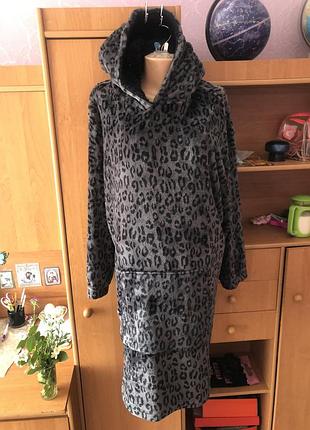 Меховушка, плюшева туника, кофта, худи,  l-xl. f&f, слип, пижама
