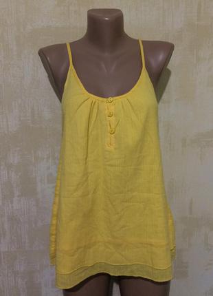 Коттоновая лимонная майка!огромный выбор новой одежды!