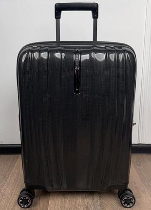 Валіза samsonite nexis onyx black spinner 55/20 ультра легка на 4-х коліщатках ручна поклажа