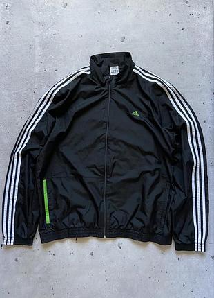 Чорна спортивна кофта  вітровка adidas