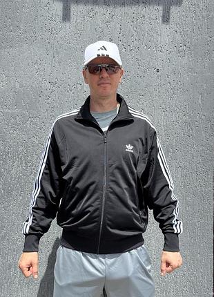 Оригінал олімпійка зіпка adidas кофта на блискавці з капюшоном firebird tt blk ij7058 оригинал адідас
