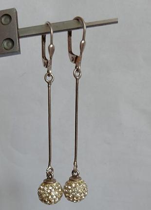 Краствые  женские  серги серебро 925