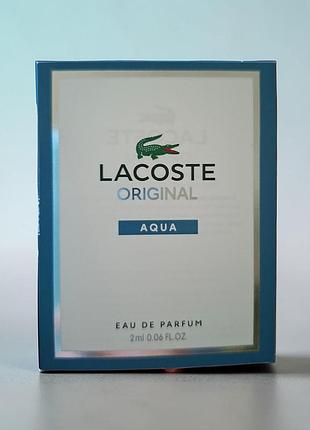Lacoste original aqua парфюмированная вода пробник 2 мл