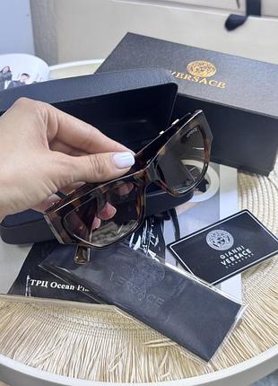 Стильні сонцезахисні окуляри повний комплект номерні versace ❤️