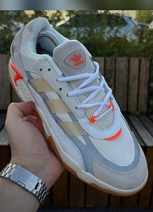 Кроссовки мужские adidas niteball ll, серые / светлые летние демисезонные весна-лето-осень кожа замша текстиль размер 41-45 новые 559-5