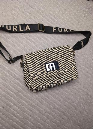 Сумка furla 20*15 см кросс боди плетеная original отличное состояние