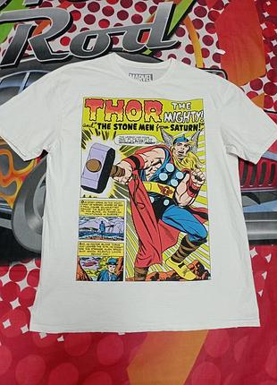 Футболка marvel з ретро-принтом коміксу про тора (the mighty thor).