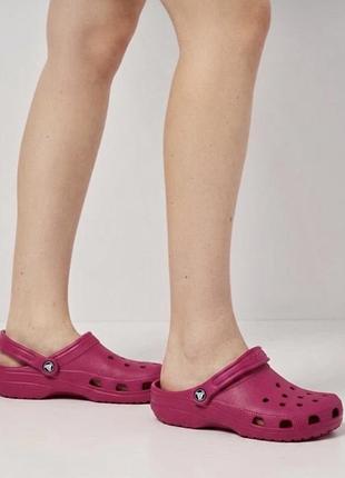 Крокси сабо босоніжки малинові для дівчинки crocs (оригінал)