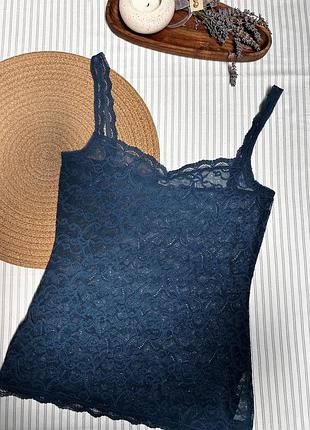 Майка з мережива в синьому кольорі.❤️intimissimi