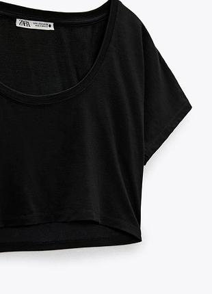 Футболка кроп топ з ліоцелу zara