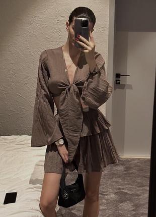Tensin спідниця та топ з довгим рукавом з бавовни, костюм.bazhane, marsego, stash, cher17, one by one