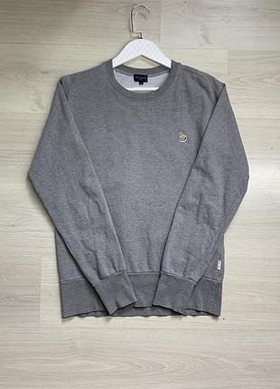 Чоловічий щільний світшот paul smith оригінал бавовняна тепла кофта premium casual розмір m / ua 48 стильний базовий світшот