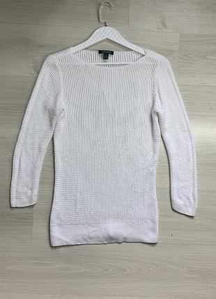 Жіночий в’язаний светр lauren ralph lauren оригінал теплий трикотажний джемпер розмір l-xl / ua 48-50 стильний подовжений