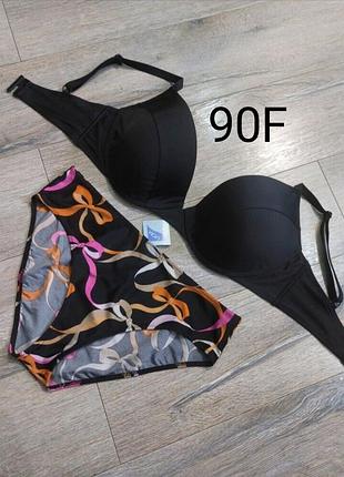 90f/xl, tu, стильный черный раздельный купальник на поролоне, новый