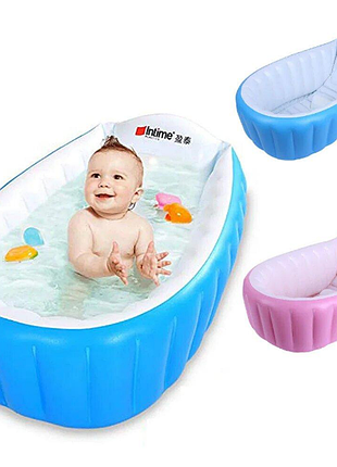 Детская надувная ванна с насосом intime baby bath tub