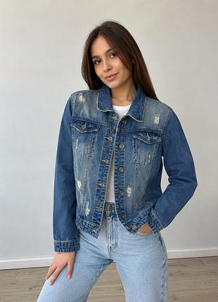 Жіноча джинсова куртка бренду johanna paris розмір l/ 44