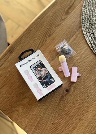 Бездротовий петличний мікрофон usb c mini для iphone 17/16/15, android, із шумозаглушенням, для відеоблогів, запису на youtube.