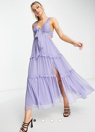 Сукня шифон блакитна asos