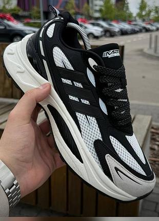 Кросівки чоловічі adidas track suite pro, чорн-білі літні демісезонні весна-літо-осінь шкіра текстиль сітка розмір 41-46 нові 2003-2