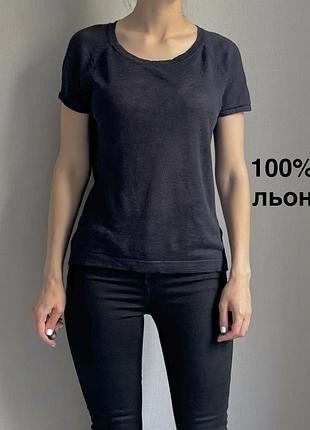 Футболка зі 100% льону розмір м paul costelloe темно-синя